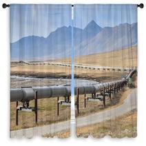 Trans Alaska Oil Pipeline Window Curtains 74393270
