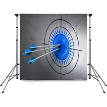 Travel Concept: Arrows In Sun Target On Wall Background Backdrops 59960471