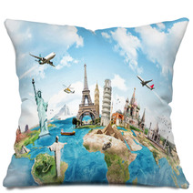 Travel The World Monument Concept Pillows 65482539