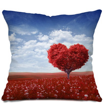 Tree In The Shape Of Heart, Valentines Day Background, Pillows 48561229