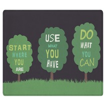 Trees With Quotes. Vector Rugs 68086782