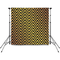 Trendy Chevron Patterned Background, Golden, Black And White Backdrops 37102871