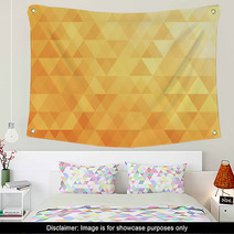 Triangle Abstract Background Of Yellow Wall Art 71637313
