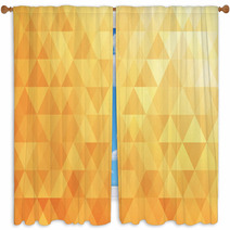 Triangle Abstract Background Of Yellow Window Curtains 71637313