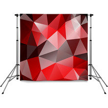 Triangle Background. Red Polygons. Backdrops 62717771