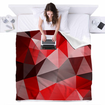 Triangle Background. Red Polygons. Blankets 62717771