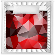 Triangle Background. Red Polygons. Nursery Decor 62717771