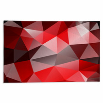 Triangle Background. Red Polygons. Rugs 62717771