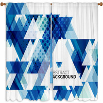 Triangle Geometric Abstract Background Window Curtains 70985420