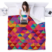 Triangles Abstract Background Blankets 64800606