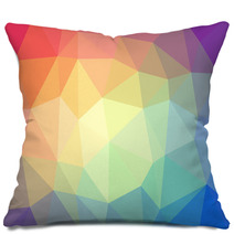 Triangular Abstract Colorful Background Eps10 Vector Pillows 66822598