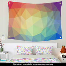 Triangular Abstract Colorful Background Eps10 Vector Wall Art 66822598