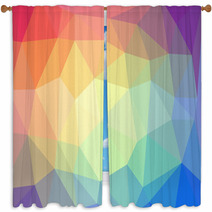 Triangular Abstract Colorful Background Eps10 Vector Window Curtains 66822598