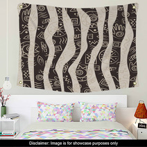 Tribal Art African Stile Seamless Pattern Wall Art 49831364
