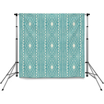 Tribal Blue And Beige Pattern Backdrops 70699229