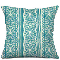 Tribal Blue And Beige Pattern Pillows 70699229