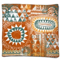 Tribal Bohemian Patchwork Seamsess Pattern Blankets 231855997