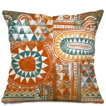 Tribal Bohemian Patchwork Seamsess Pattern Pillows 231855997
