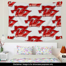 Triple Seven Background Seamless Pattern Wall Art 65980346