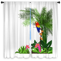 Tropic Background Window Curtains 11020438