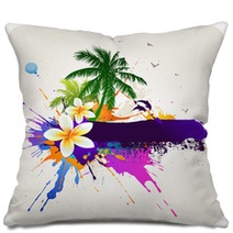 Tropical Abstract Background Pillows 24398094
