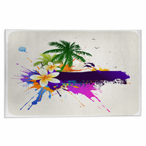 Tropical Abstract Background Rugs 24398094