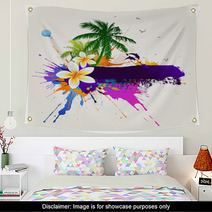 Tropical Abstract Background Wall Art 24398094