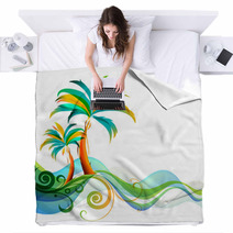 Tropical Background Blankets 55444821