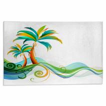 Tropical Background Rugs 55444821