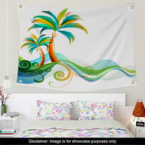 Tropical Background Wall Art 55444821