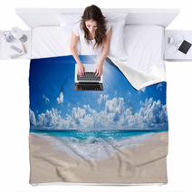 Tropical Beach And Sea - Landscape Blankets 59945856