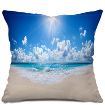 Tropical Beach And Sea - Landscape Pillows 59945856