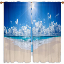 Tropical Beach And Sea - Landscape Window Curtains 59945856