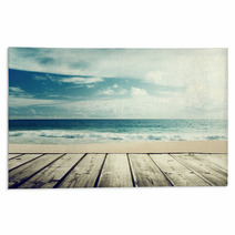 Tropical Beach And Wooden Platform Rugs 67949294