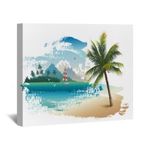 Tropical Beach Wall Art 73032821