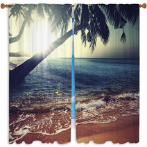 Tropical Beach Window Curtains 57637697