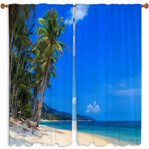 Tropical Beach Window Curtains 64583092