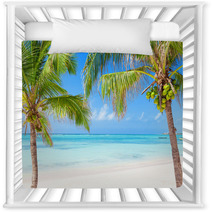 Tropical Beach With Coconut Palms And Transparent Waters Nursery Decor 57963564