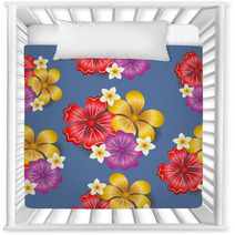Tropical Flowers Seamless Pattern Background Nursery Decor 63694496