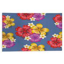 Tropical Flowers Seamless Pattern Background Rugs 63694496