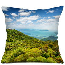 Tropical Landscape. Mountains And Sea Pillows 60246075