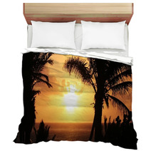 Tropical Palm Tree Sunset Bedding 64421703