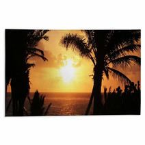 Tropical Palm Tree Sunset Rugs 64421703