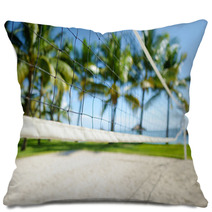 Tropical Resort With Volleyball Court Pillows 63936203