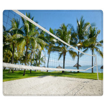 Tropical Resort With Volleyball Court Rugs 63935625