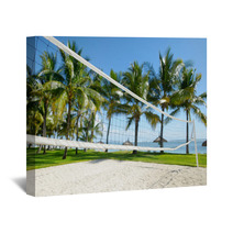 Tropical Resort With Volleyball Court Wall Art 63935625