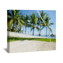 Tropical Resort With Volleyball Court Wall Art 63936203