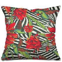Tropical Seamless Vintage Floral Pattern Pillows 68135777