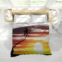 Tropical Sunset Background Bedding 68590528