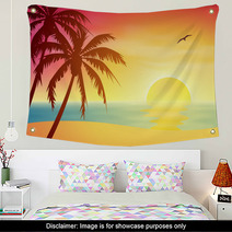 Tropical Sunset Wall Art 46019441